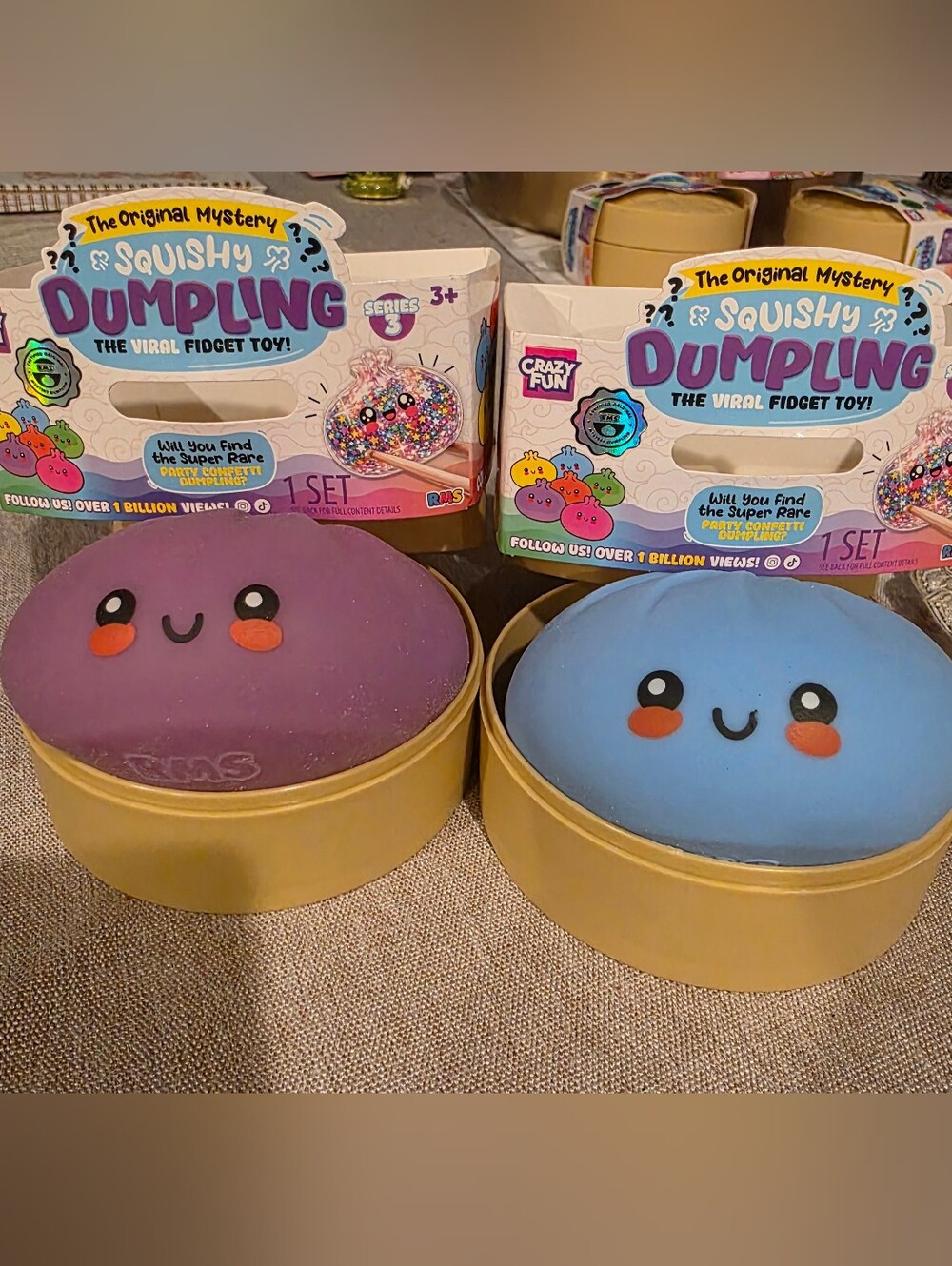 RMS Squishy Dumpling Kids Toy - Purple & Blue